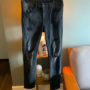 Mens size 34 black distressed jeans